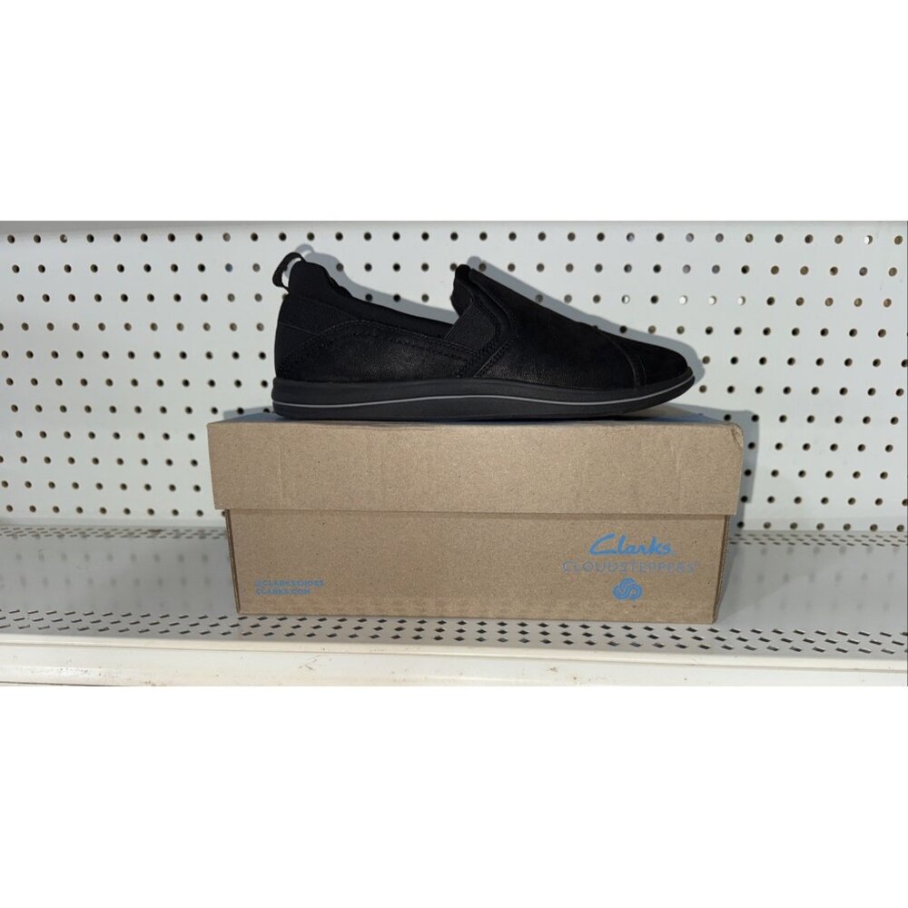 Clarks Cloudsteppers Breeze Dawn Womens Slip On Loafers Flats Size 7 M Black